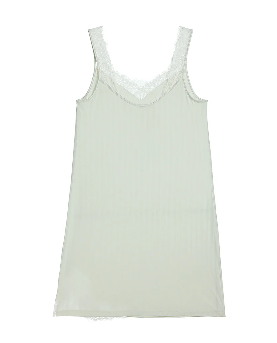 Aimer Lace Wide Shoulder Short Nightgown - Image 7