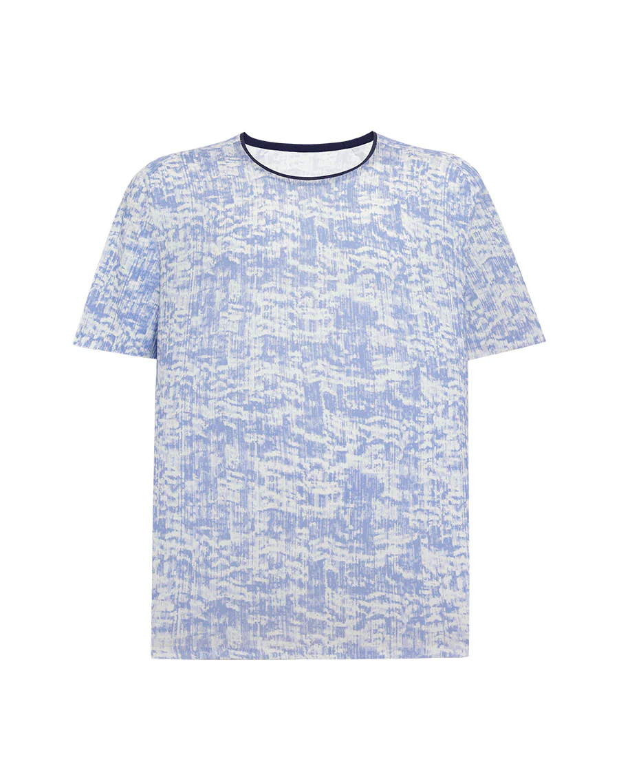 Aimer Men Algae Sleepwear Short-Sleeve Pajama Top - Image 7