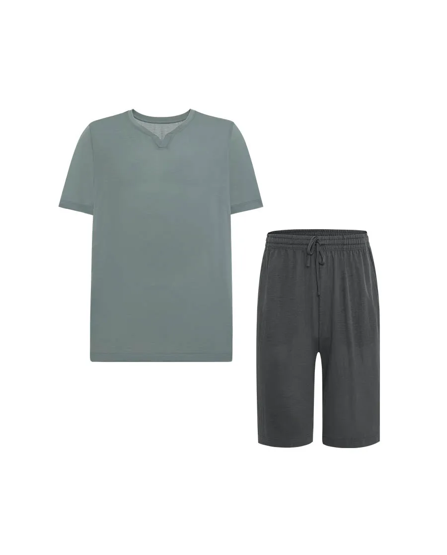 Aimer Men Cool Feeling Crew Neck Pajama Set - Image 6
