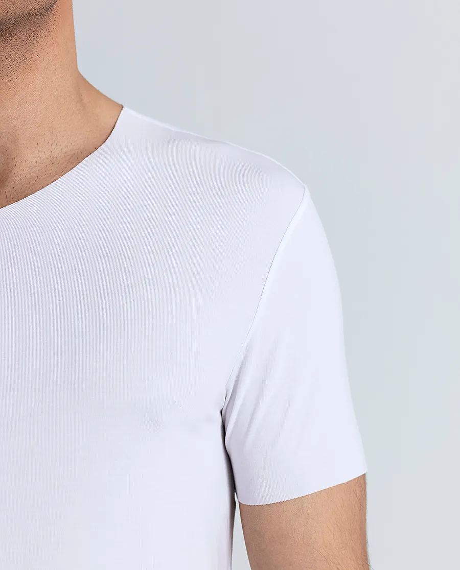Aimer Men V-Neck Modal Short-Sleeved T-Shirt - Image 4